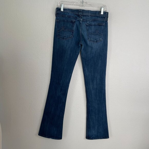 7 For All Mankind Womens 28 Bootcut Rocker Jeans Low Rise Stretch Denim - Picture 7 of 9
